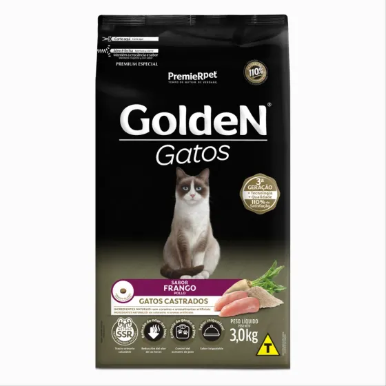Premier Golden Gatos Castrados Pollo 3 Kg
    